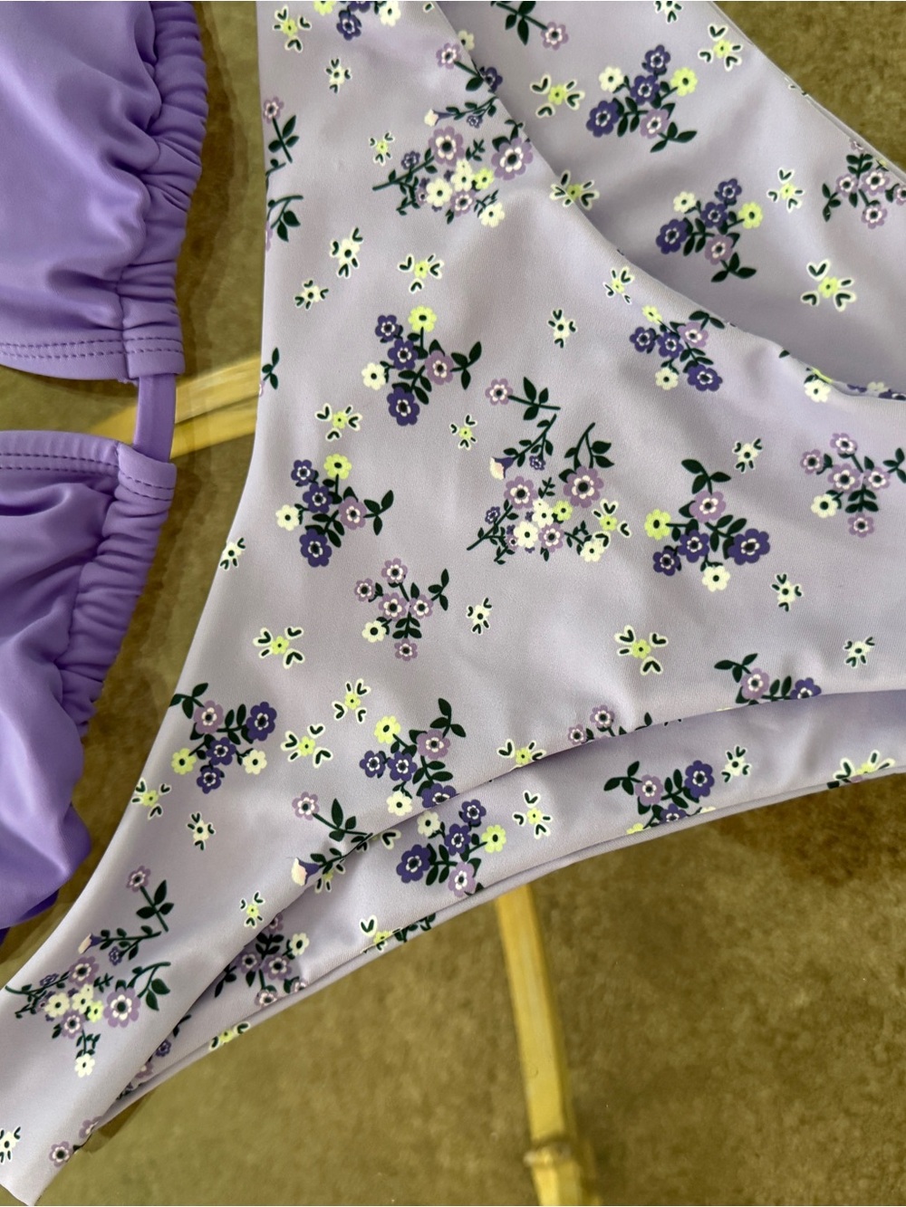 Lavender Floral One-Piece Swimsuit